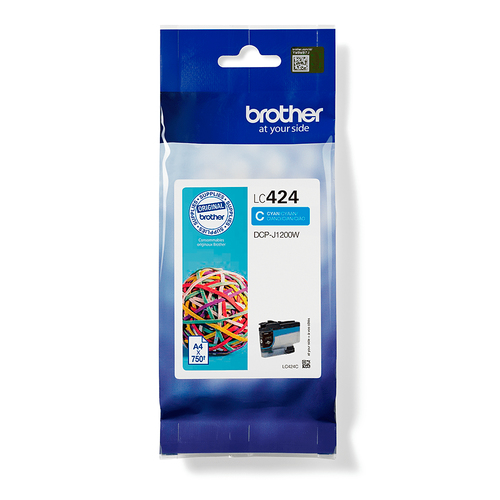 Brother LC424C inktcartridge 1 stuk(s) Origineel Cyaan