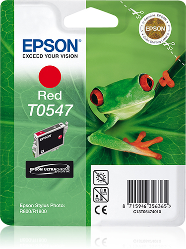 Epson inktpatroon Red T0547 Ultra Chrome Hi-Gloss Epson inktpatroon Red T0547 Ultra Chrome Hi-Gloss