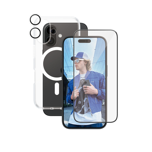 PanzerGlass ® | CARE by ® Flagship 3-in-1 Bundle iPhone 16 Clear screen protector Apple 1 pc(s)