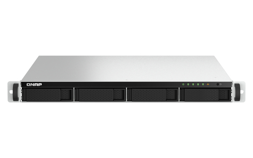 QNAP TS-464U-RP NAS Rack (1U) Intel® Celeron® N5095 8 GB DDR4 0 TB QNAP Turbo System Aluminium, Black