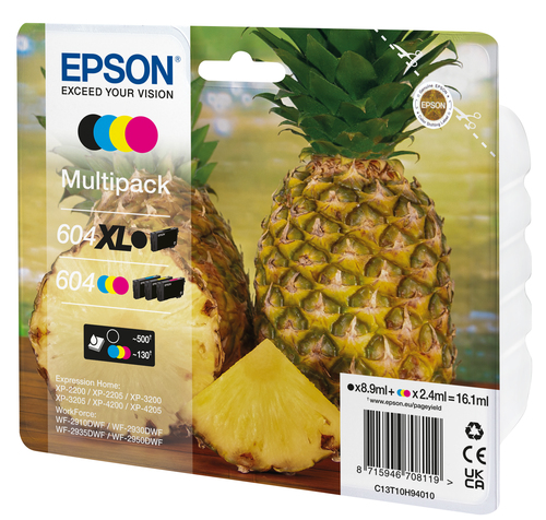 Epson 604XL ink cartridge 4 pc(s) Original High (XL) Yield Black, Cyan, Magenta, Yellow