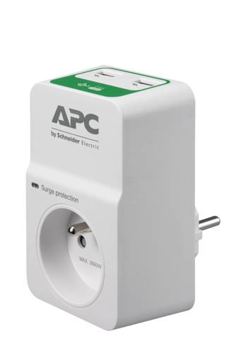 APC PM1WU2-FR surge protector White 1 AC outlet(s) 230 V