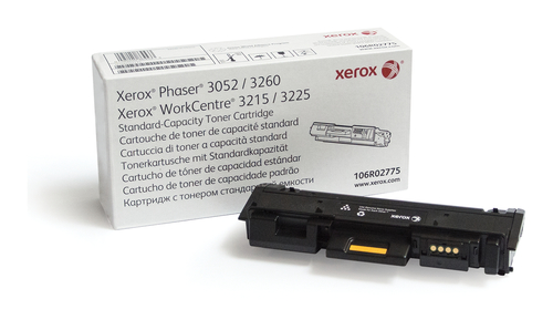 Xerox Genuine Phaser® 3052​/​3260, WorkCentre® 3215​/​3225 Black Standard capacity Toner Cartridge (1500 Pages) - 106R02775