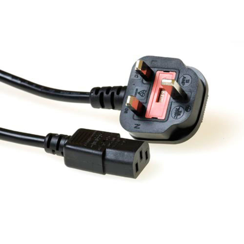ACT Powercord UK plug - C13 black 1.8 m