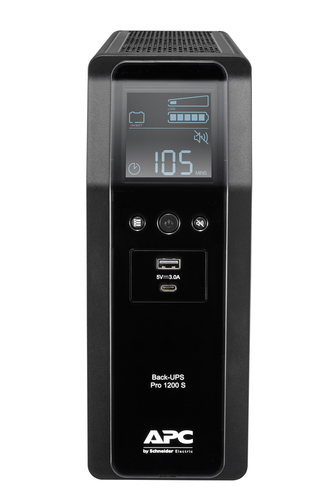 APC BACK UPS PRO BR 1200VA uninterruptible power supply (UPS) Line-Interactive 1.2 kVA 720 W 8 AC outlet(s)