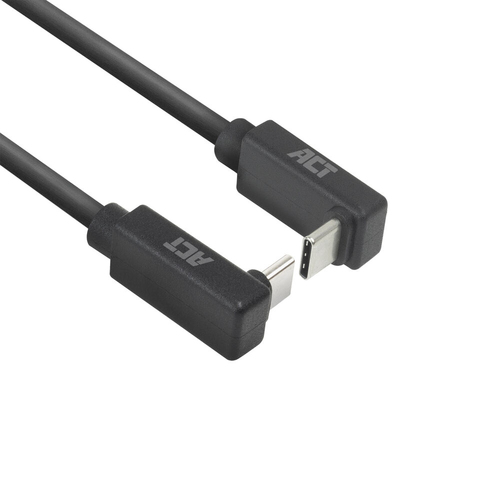 ACT USB 3.0 10Gbps 60W USB Type-C (up/down angled) to USB Type-C (up/down angled) Cable, 0.5 meters