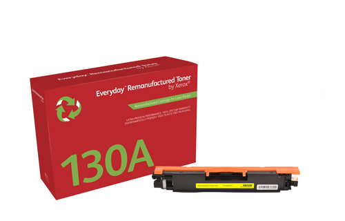 Everyday Remanufactured Everyday™ Yellow Remanufactured Toner by Xerox compatible with HP 130A (CF352A), Standard capacity