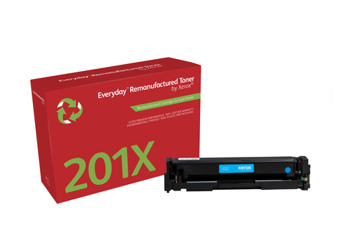 Everyday ™ Cyan Remanufactured Toner by Xerox compatible with HP 201X (CF401X), High capacity