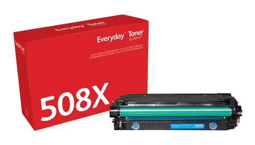 Everyday ™ Cyan Toner by Xerox compatible with HP 508X (CF361X/ CRG-040HC), High capacity
