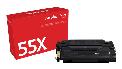 Everyday ™ Black Toner by Xerox compatible with HP 55X (CE255X/ CRG-324II), High capacity