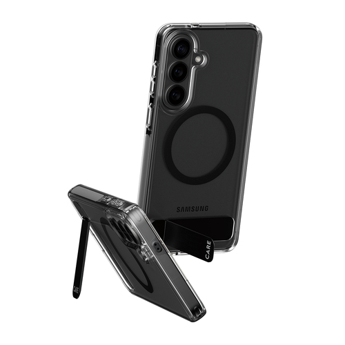 PanzerGlass CARE™ by ® Case Transparent w. Black Kickstand & Qi Samsung Galaxy S26+
