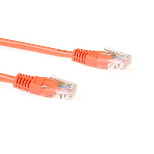 ACT Orange 5 meter U/UTP CAT6 patch cable with RJ45 connectors