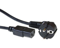 ACT Powercord mains connector CEE 7/7 male (angled) - C13 black 10 m