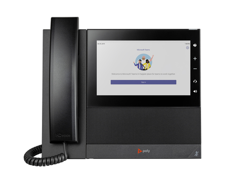 HP Poly Téléphone multimédia professionnel Poly CCX 600 pour Microsoft Teams et compatible PoE