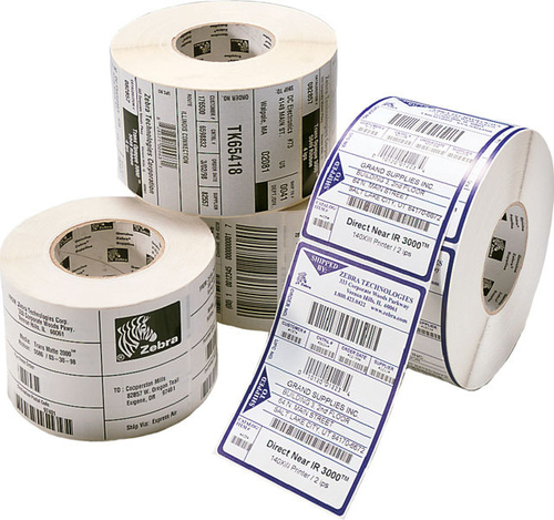 Zebra Z-Perform 1000D Wit Perm Adhesive
