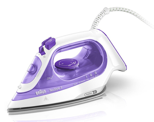 Braun TexStyle 3 SI3042VI Stoomstrijkijzer Keramische zoolplaat 2350 W Paars, Zilver, Wit