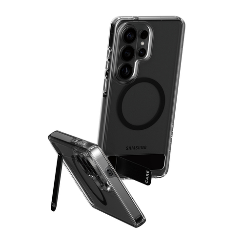 PanzerGlass CARE™ by ® Urban Explorer Case Transparent w. Black Kickstand & Qi Samsung Galaxy S26 Ultra