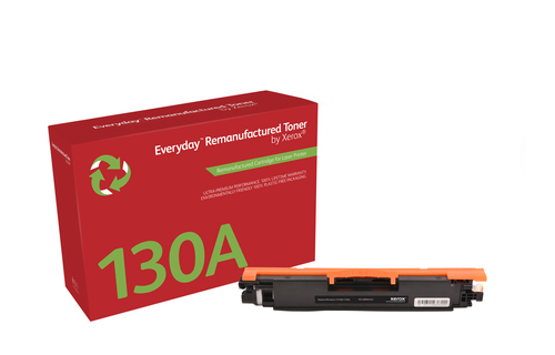Everyday Remanufactured Everyday™ Black Remanufactured Toner by Xerox compatible with HP 130A (CF350A), Standard capacity