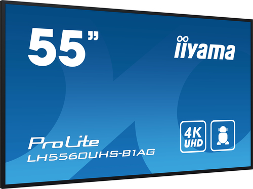 iiyama PROLITE Digital A-board 139.7 cm (55") LED Wi-Fi 500 cd/m² 4K Ultra HD Black Built-in processor Android 11 24/7