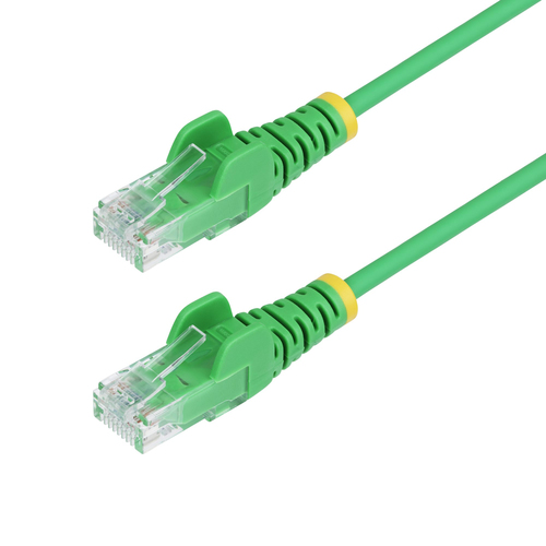 StarTech.com Câble Ethernet CAT6 Vert Fin de 1,5m, Sans Accroc, 100W PoE, UTP, LSZH, Fil de Cuivre Pur 28AWG, Cordon Patch Réseau RJ45 avec Serre-Câble, Contrôlé Fluke
