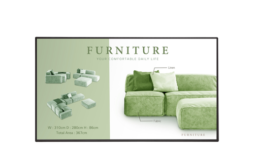 LG 65UM5N-H Digital signage flat panel 165.1 cm (65") LCD Wi-Fi 500 cd/m² 4K Ultra HD Black Web OS 24/7