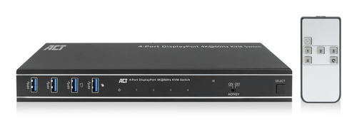 ACT 4-Port DisplayPort 4K@60Hz KVM switch