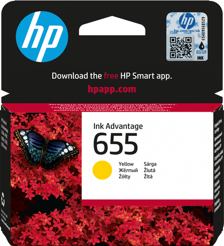 HP 655 Yellow Original Ink Advantage Cartridge