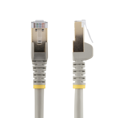 StarTech.com 7.5 m CAT6a Patch Cable - Shielded (STP) - 100% Copper Wire - Snagless Connector - Gray
