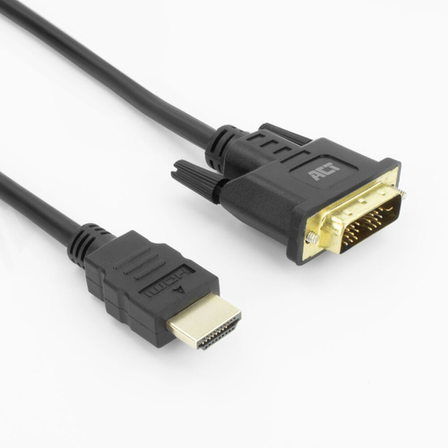 ACT AK3735 video cable adapter 2 m HDMI Type A (Standard) DVI-D Black