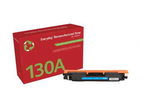 Everyday Remanufactured Everyday™ Cyan Remanufactured Toner by Xerox compatible with HP 130A (CF351A), Standard capacity