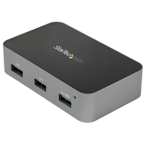 StarTech.com 4 Port USB C Hub with Power Adapter - USB 3.1/3.2 Gen 2 (10Gbps) - USB Type C to 4x USB-A - Self Powered Desktop USB Hub with Fast Charging Port (BC 1.2) - Desk Mountable~4 Port USB C Hub with Power Adapter - USB 3.2 Gen 2 (10Gbps) - USB Type C to 4x USB-A - Self Powered Desktop USB Hub with Fast Charging Port (BC 1.2) - Desk Mountable