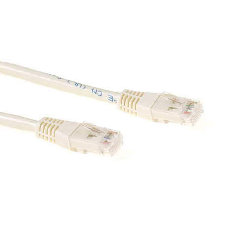 ACT Ivory 5 meter U/UTP CAT6 patch cable with RJ45 connectors