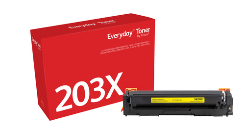 Everyday ™ Yellow Toner by Xerox compatible with HP 202X (CF542X/CRG-054HY), High capacity