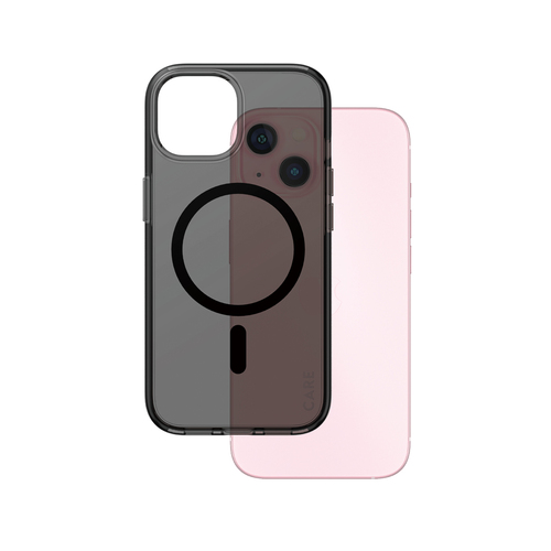 PanzerGlass CARE™ by ® Urban Combat Case Smokey w. Black MagSafe iPhone 15 mobiele telefoon behuizingen Hoes Zwart