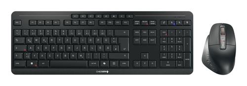 CHERRY Stream desktop ultimate keyboard Mouse included Home/Office USB + RF Wireless + Bluetooth QWERTZ German Black