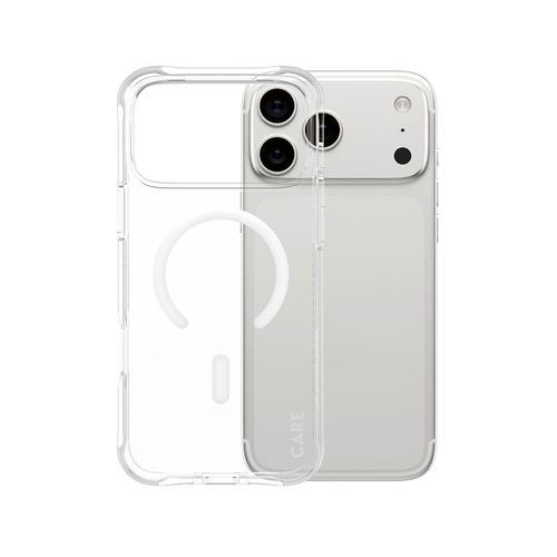 PanzerGlass CARE™ by ® Samba Case Transparent w. White MagSafe iPhone 17 Pro Max | Bulk mobiele telefoon behuizingen Hoes Transparant