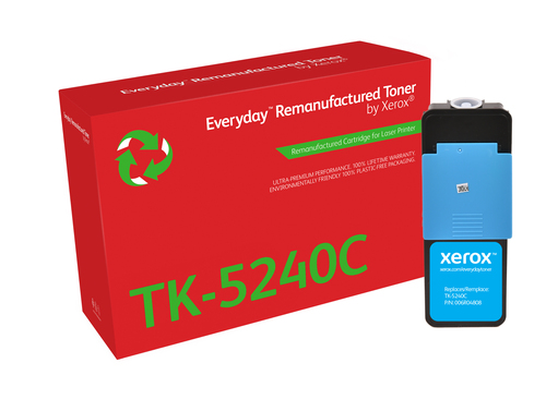 Everyday Remanufactured Everyday™ Cyan Remanufactured Toner by Xerox compatible with Kyocera TK-5240C, Standard capacity