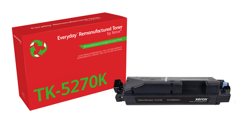 Everyday Remanufactured Everyday™ Black Remanufactured Toner by Xerox compatible with Kyocera TK-5270K, Standard capacity