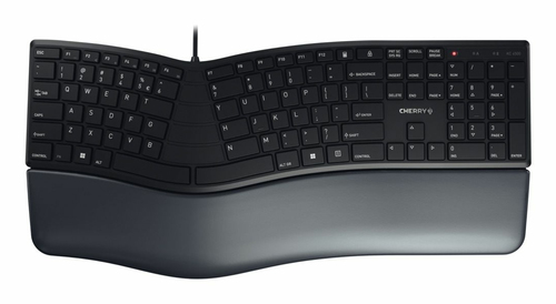 CHERRY KC 4500 ERGO keyboard Universal USB AZERTY Belgian Black
