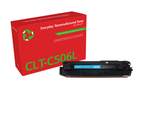Everyday™ Cyan Remanufactured Toner by Xerox compatible with Samsung CLT-C506L, High capacity