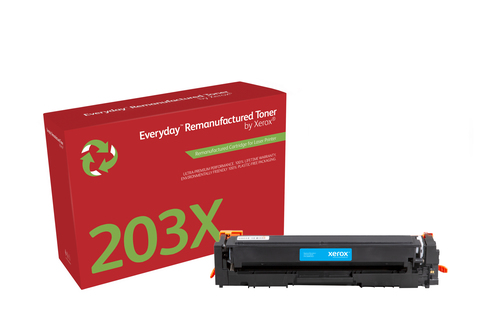 Everyday ™ Cyan Remanufactured Toner by Xerox compatible with HP 203X (CF541X), High capacity