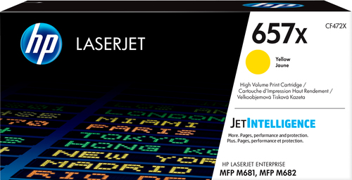 HP 657X High Yield Yellow Original LaserJet Toner Cartridge