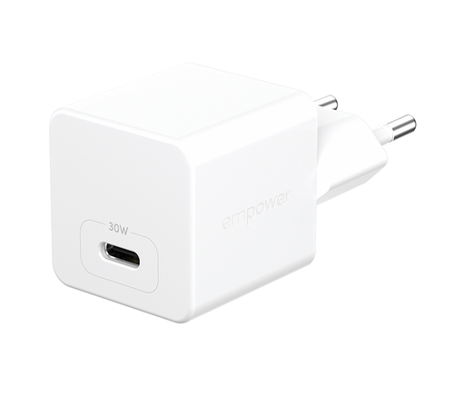 PanzerGlass empower™ by ® Turbo 30W Charger Single USB-C | EU Plug | Silver White Smartphone AC Fast charging Indoor