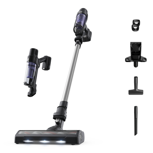 Rowenta RH6A35 Aspirateur-balai 2 en 1 Batterie Sec Sans sac Violet, Argent