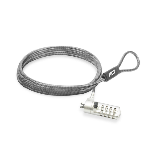 ACT AC9025 cable lock Metallic 2 m