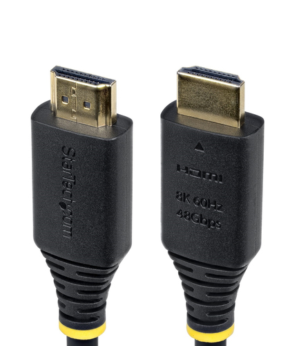 StarTech.com Câble HDMI Ultra Haut Débit Certifié de 50cm, 8K 60Hz / 4K 120Hz, Câble HDMI 2.1 avec HDR10+ / eARC, 48 Gbps, Câble HDMI 8K pour Moniteur/Téléviseur/Écran, Gaine TPE Flexible