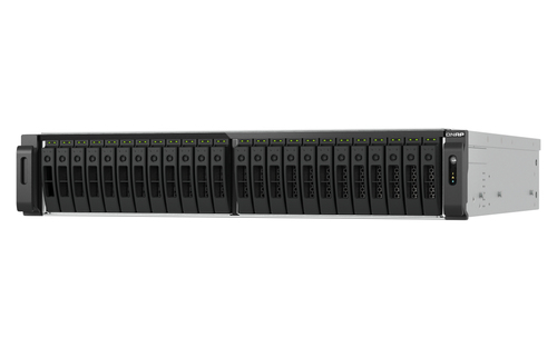 QNAP TS-H3077AFU-R5-32G data-opslag-server NAS Rack (2U) AMD Ryzen™ 5 32 GB DDR5 0 TB QuTS hero Zwart, Metallic