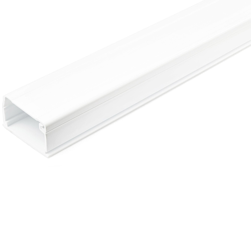 StarTech.com Chemin de Câbles PVC Robuste avec Couvercle et Ruban Adhésif - 45mm W x 27mm H - Longueur 2m - Passe Câble pour Câbles Réseaux/Électriques - Goulottes pour Câbles Muraux, Homologué UL