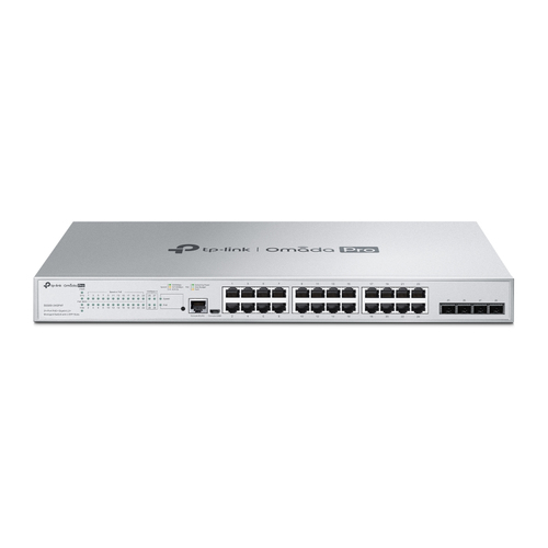 TP-Link Omada Pro 24-Port PoE+ Gigabit L2+ Managed Switch with 4 SFP Slots