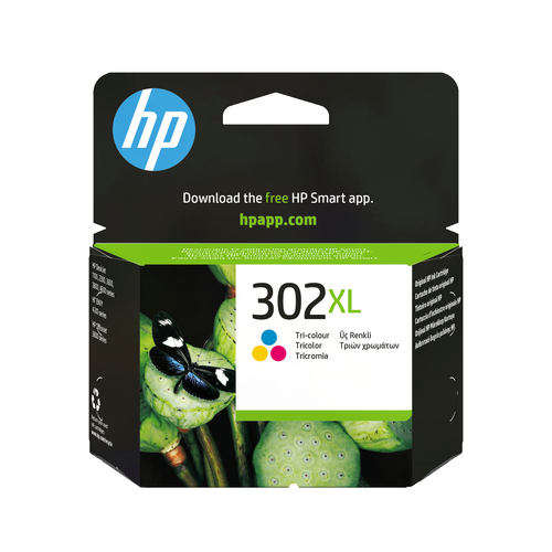 HP 302XL originele high-capacity drie-kleuren inktcartridge